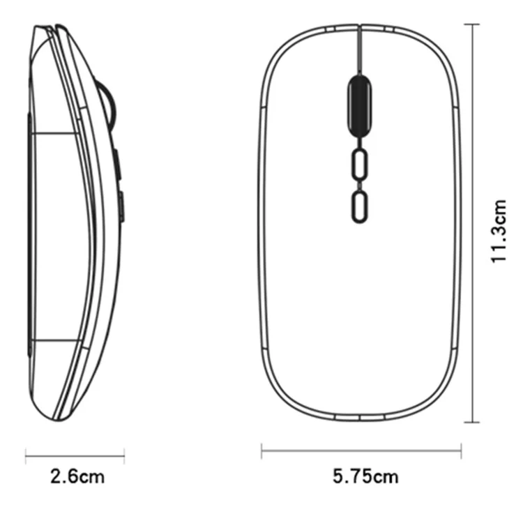 YESIDO KB15 Ricaricabile 2.4G Wireless Mouse Ottico Opaco Silenzioso per Computer Laptop