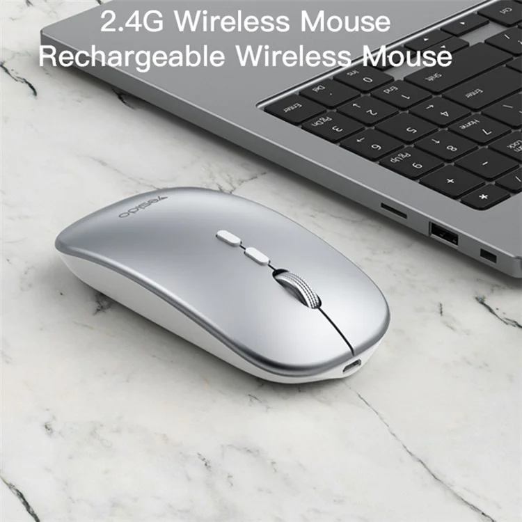 YESIDO KB15 Ricaricabile 2.4G Wireless Mouse Ottico Opaco Silenzioso per Computer Laptop