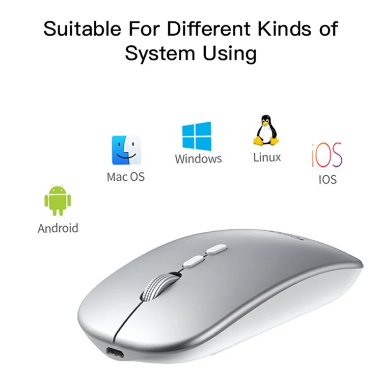 YESIDO KB15 Ricaricabile 2.4G Wireless Mouse Ottico Opaco Silenzioso per Computer Laptop