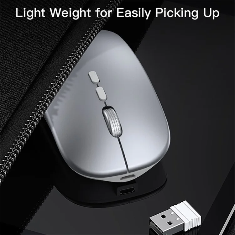 YESIDO KB15 Ricaricabile 2.4G Wireless Mouse Ottico Opaco Silenzioso per Computer Laptop
