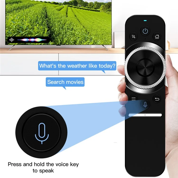 WIS Air Mouse 2.4G Wireless Six Gyroscope Voice Remote Control for Android TV Box Mini PC