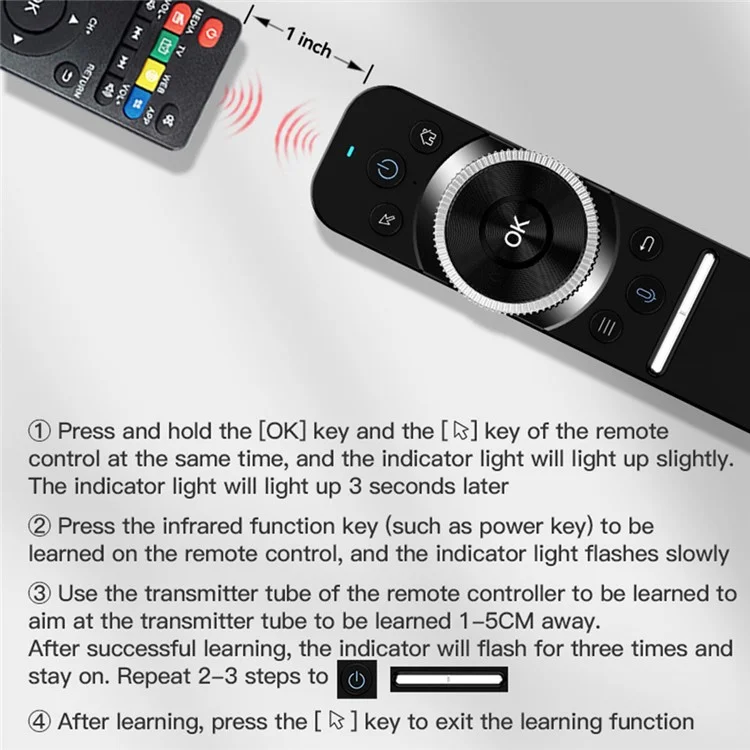 WIS Air Mouse 2.4G Wireless Six Gyroscope Voice Remote Control for Android TV Box Mini PC