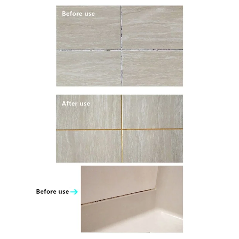 TIANYI Tile Marker Grout Pen Wall Seam Pen for Tiles Floor Bathroom Decontamination Seam Repair Tool - Light Grey