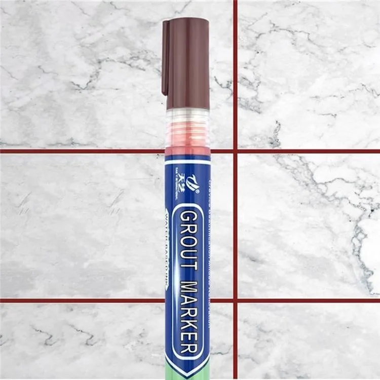 TIANYI Marqueur de joint de carrelage Stylo pour carrelage mural Salle de bain Outil de réparation des joints de décontamination - Marron foncé