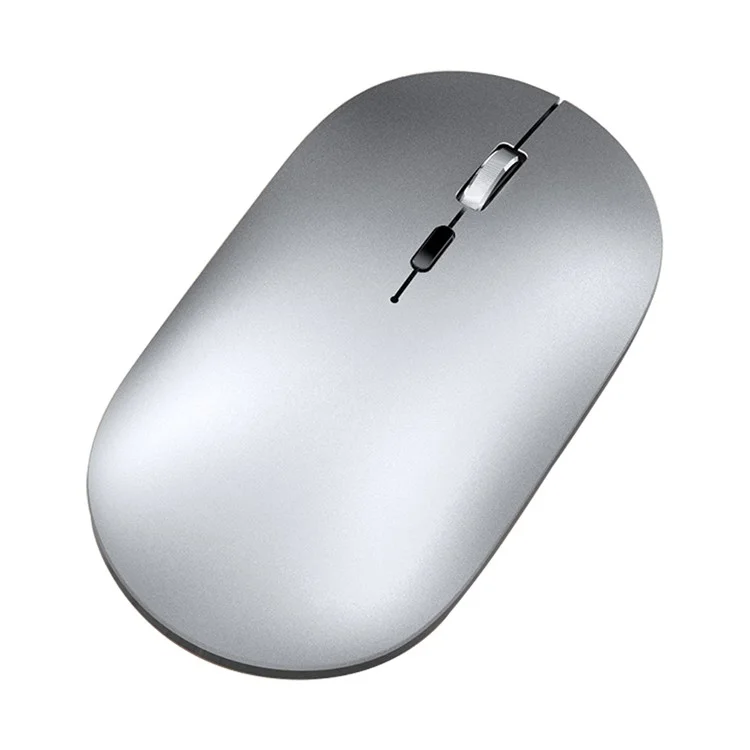 T-WOLF X2 aufladbare 2,4G + Bluetooth-Funkmaus, leise Maus für Laptop, Computer, PC, Dual-Modus - Silber