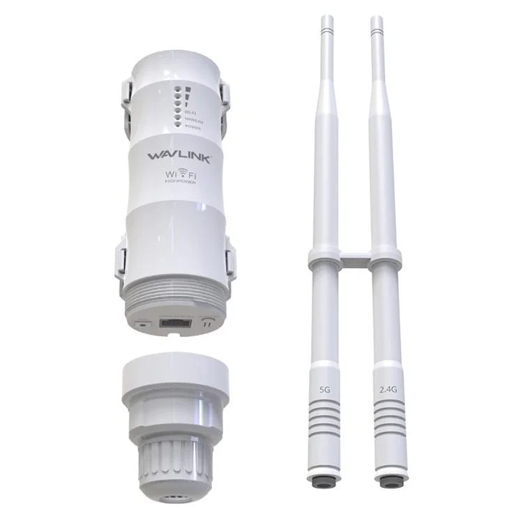 WAVLINK WS-WN570HA1-A2 600Mbps Outdoor WiFi Range Router Extender 2.4+5GHz Weatherproof Wireless Signal Amplifier Booster - UK Plug