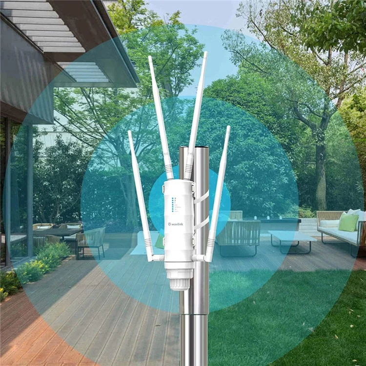 WAVLINK WS-WN572HP3-A Outdoor WiFi Extender AC1200 Dual Band Weatherproof Wireless Router with PoE, Giga Ports - EU Plug