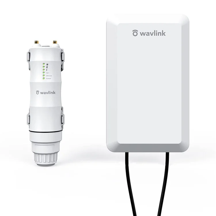 WAVLINK WS-WN570HP2-A Répéteur WiFi Extérieur Résistant aux Intempéries 300Mps Amplificateur de Signal de Routeur sans Fil - Prise EU
