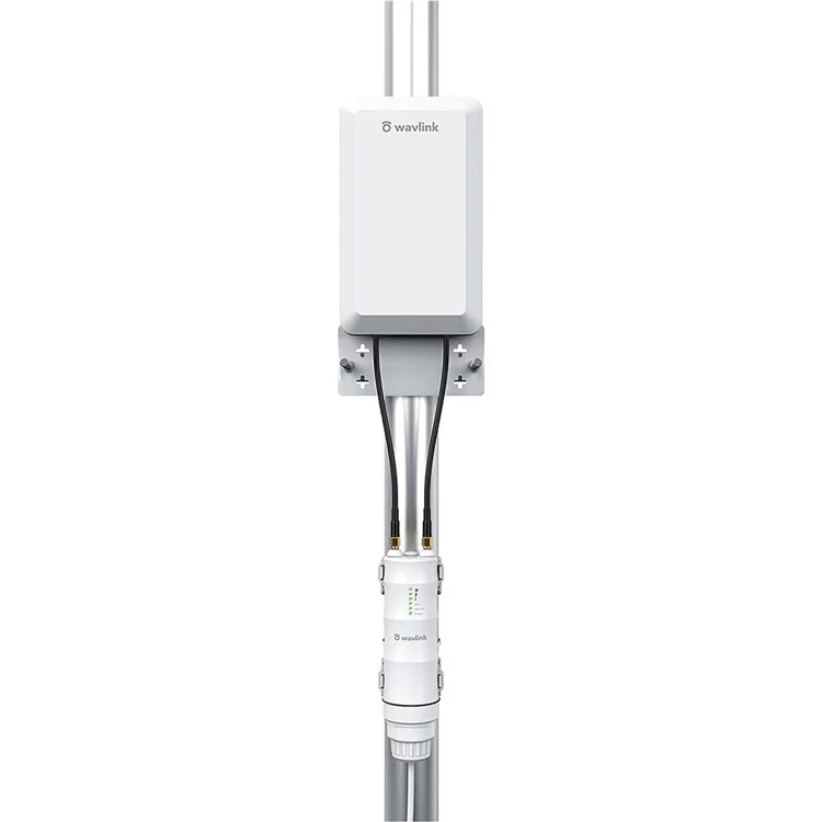 WAVLINK WS-WN570HP2-A Répéteur WiFi Extérieur Résistant aux Intempéries 300Mps Amplificateur de Signal de Routeur sans Fil - Prise EU