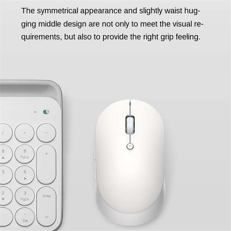 XIAOMI WXSMSBMWO3 Wireless Dual Mode Mouse 2.4GHz Optical Mute Laptop Notebook Gaming Mouse - White