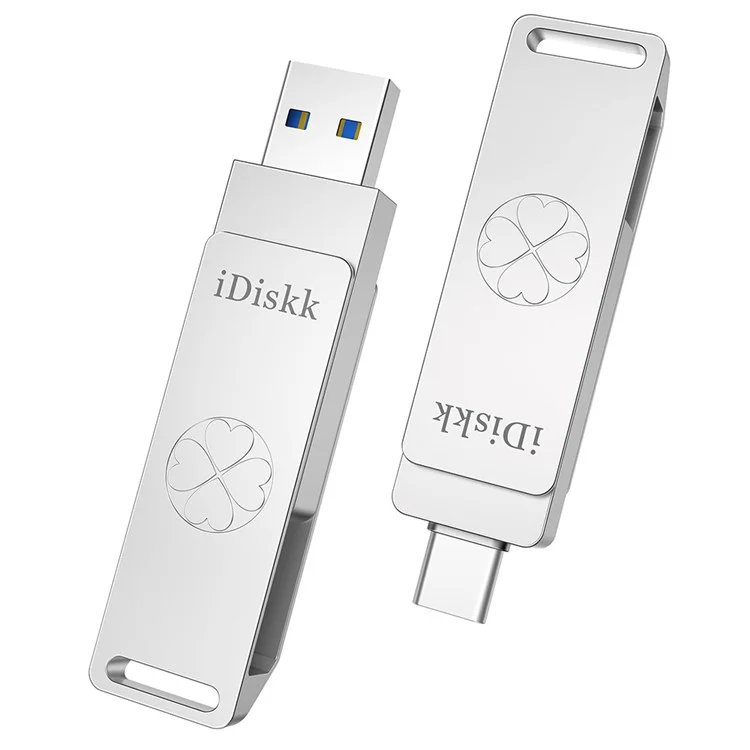 Idiskk 256 go 2-en-1 USB + Type-c Photo de Stockage Externe Stick USB 3,2 Solide à Haut Débit Flash Drive