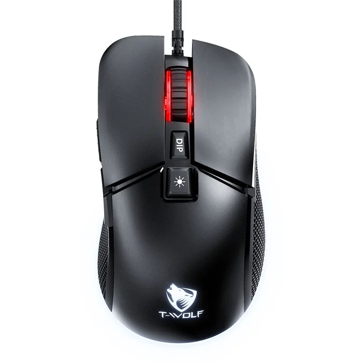 T-wolf G590 Wired Rvb Gaming Mouse 800-7200DPI Souris E-Sports Sans Effort