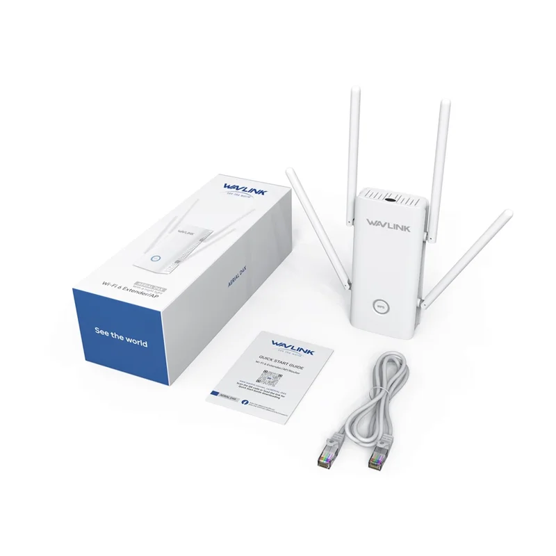 WAVLINK WN583AX1 AX1800 WiFi6 1.8Gbps Dual Band WiFi Booster Wireless Router with Ethernet Port - EU Plug