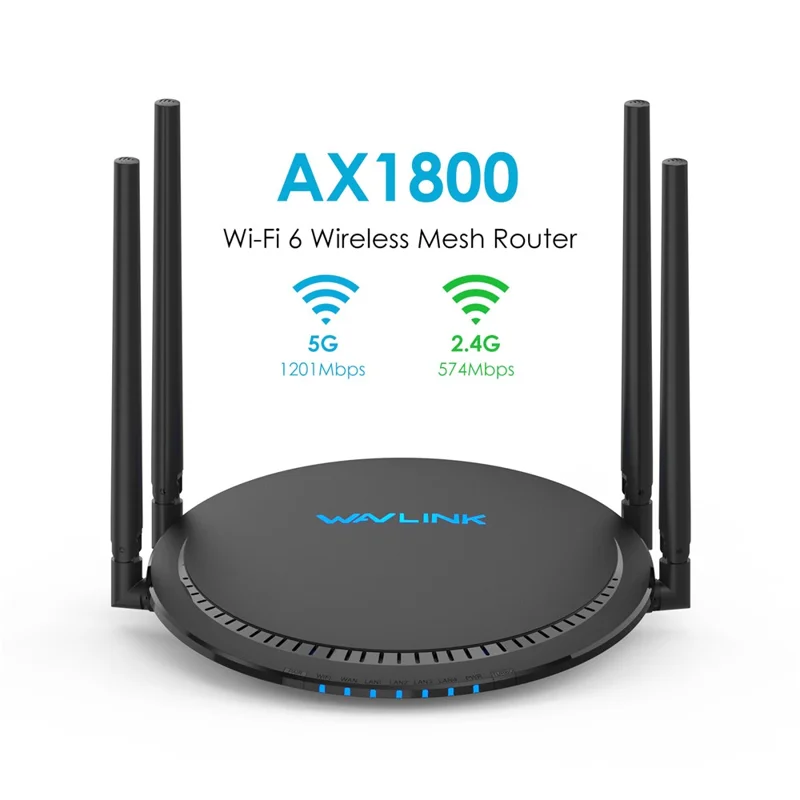 WAVLINK WN531AX2 WiFi 6 Repeater AX1800 Dual Band Gigabit Wireless Internet Router - EU Plug