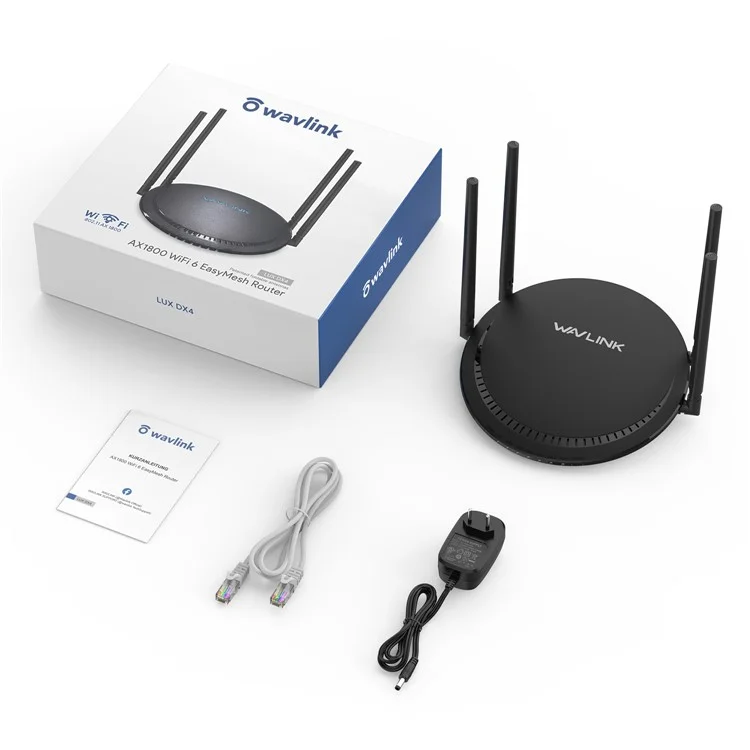WAVLINK WN531AX2 WiFi 6 Repetidor AX1800 Banda Dual Roteador de Internet Gigabit Sem Fio - Plugue AU