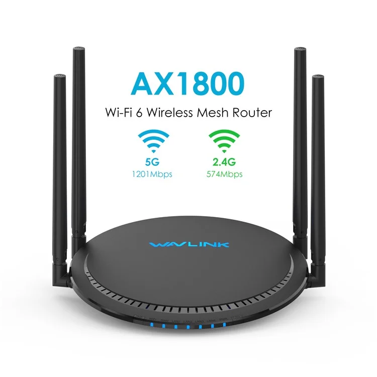 WAVLINK WN531AX2 WiFi 6 Repetidor AX1800 Banda Dual Roteador de Internet Gigabit Sem Fio - Plugue AU