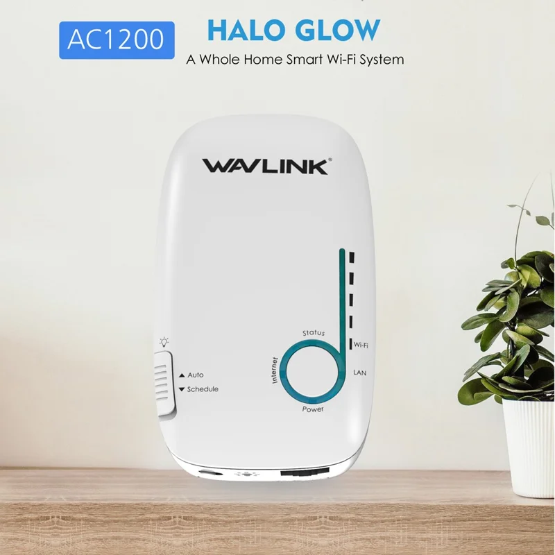 WAVLINK AC1200 2.4G+5G Dual Band Wireless Repeater Household WiFi Router Network Extender WN576K1 - White / EU Plug