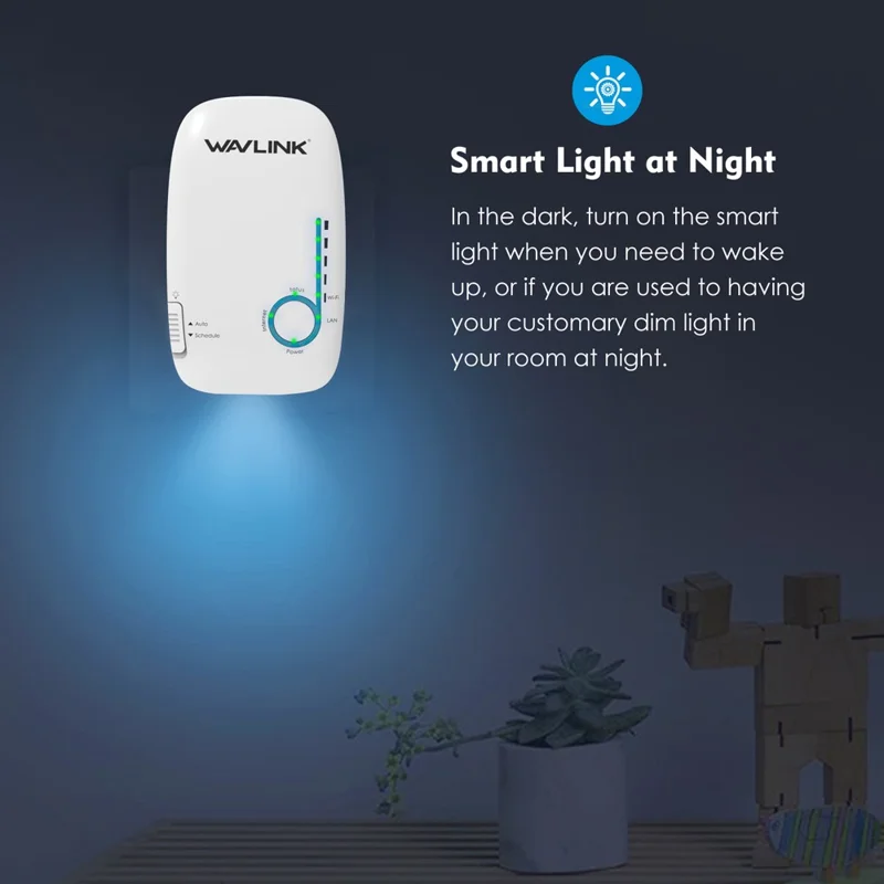 WAVLINK AC1200 2.4G+5G Dual Band Wireless Repeater Household WiFi Router Network Extender WN576K1 - White / EU Plug