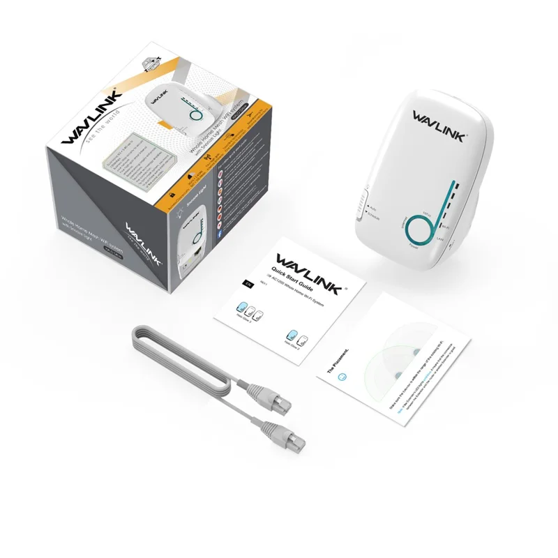 WAVLINK AC1200 2.4G+5G Dual Band Wireless Repeater Household WiFi Router Network Extender WN576K1 - White / EU Plug