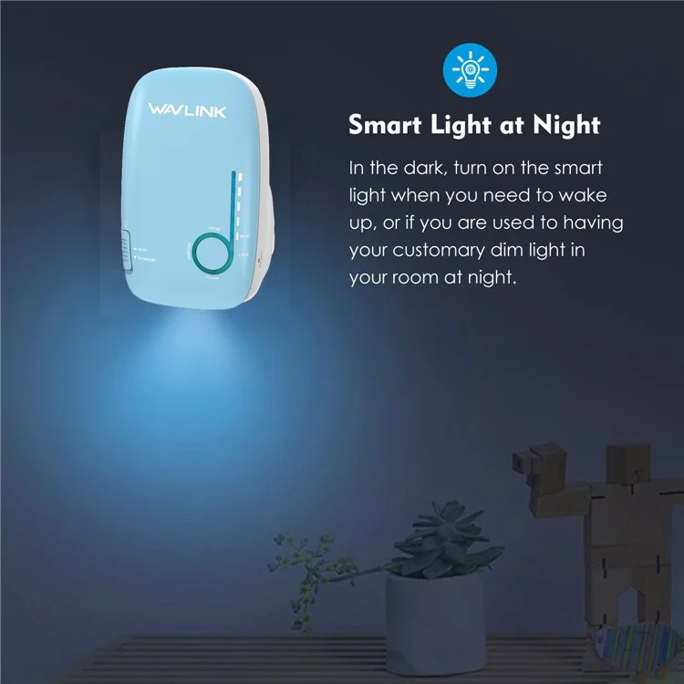 WAVLINK AC1200 2.4G+5G Dual Band Wireless Repeater Household WiFi Router Network Extender WN576K1 - Blue / UK Plug