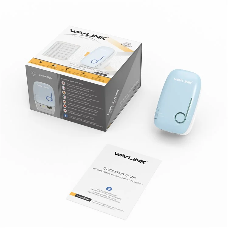 WAVLINK AC1200 2.4G+5G Dual Band Wireless Repeater Household WiFi Router Network Extender WN576K1 - Blue / UK Plug