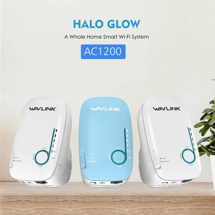 WAVLINK AC1200 3PCS Dual Band 5G+2.4G Wireless Internet Router Repeater WiFi Extender WN576K3 - Blu / Spina USA