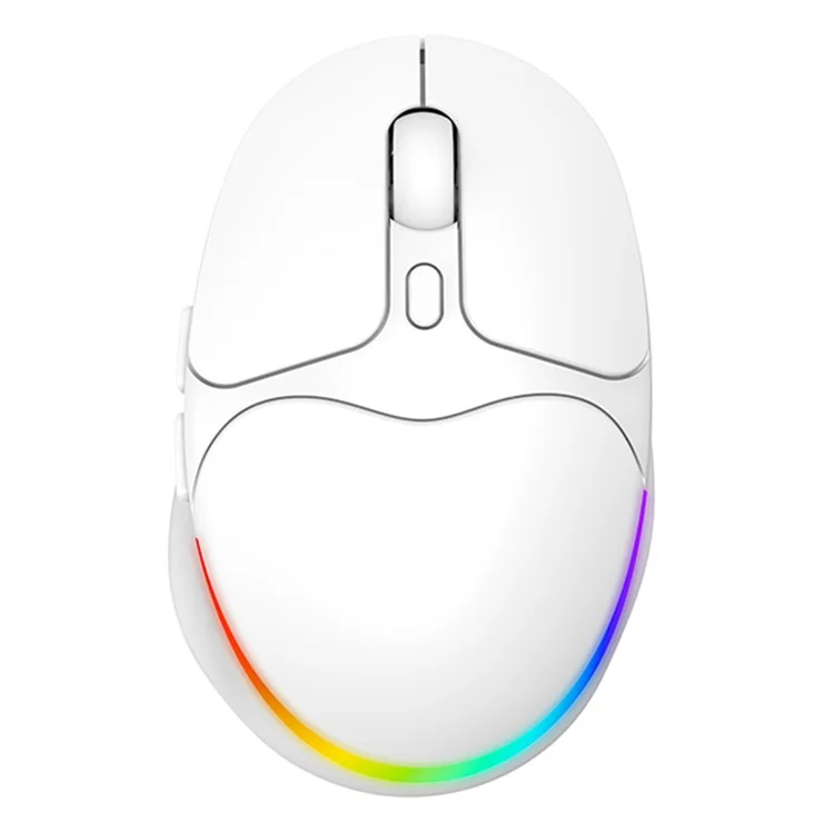 IBLANCOD BL112 Bluetooth + 2.4G Wireless Gaming Mouse 4000DPI RGB Light Computer Laptop Mice - Weiß