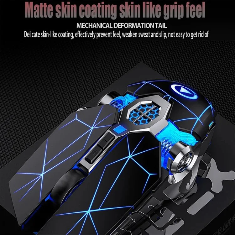 YINDIAO G3os 1.5m USB Wired Mouse 3200 DPI 7 Keys E-sports Mechanical Mouse - Mirror White / with Sound