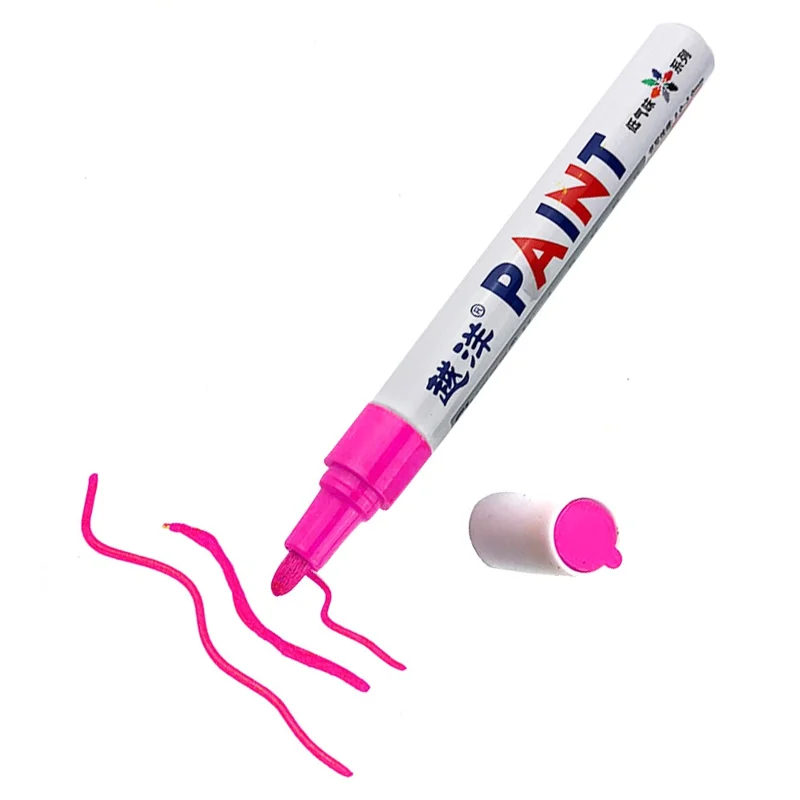 FLYSEA FS-110 Bajo olor a pintura metálica impermeable para artesanía para neumáticos de coche, piedra - Rosa