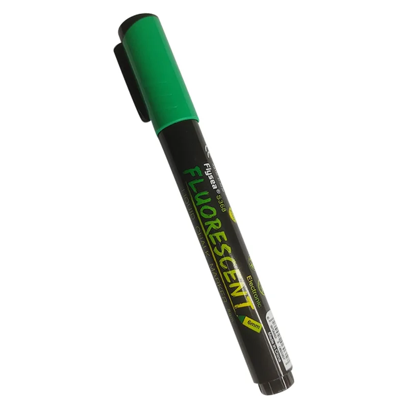 FLYSEA S368 Markørsblyant 6 mm Fluorescerende Blyant, Vendbare Markører til LED Lysbord - Grøn