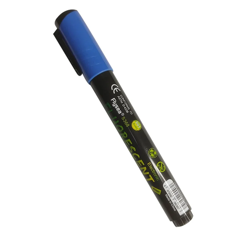 Flysea S368 Marcador Pen 6 mm Highlighters Reversibles de Lápiz Fluorescente Para Tablero de Luz LED - Azul