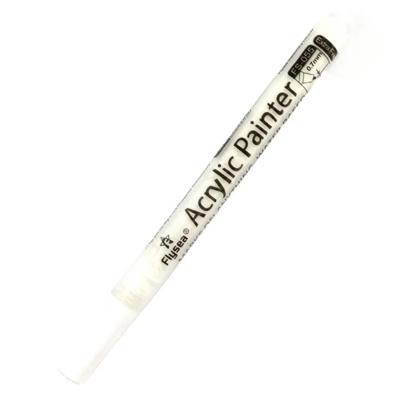 FLYSEA FS-05 0.7mm Waterproof Acrylic Marker Pen for Drawing, Coloring - White
