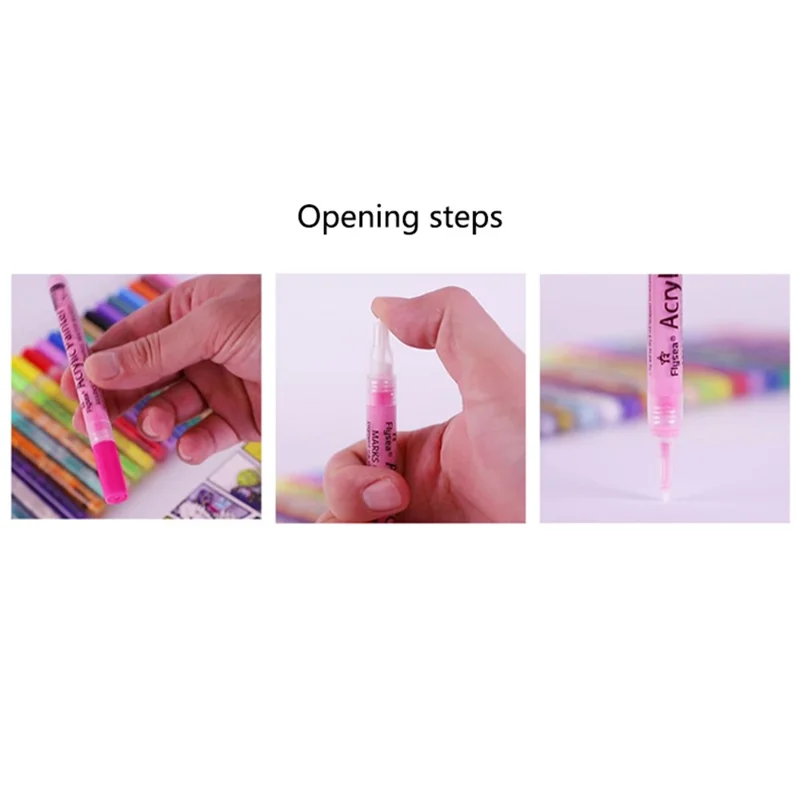 FLYSEA FS-05 0.7mm Waterproof Acrylic Marker Pen for Drawing, Coloring - White