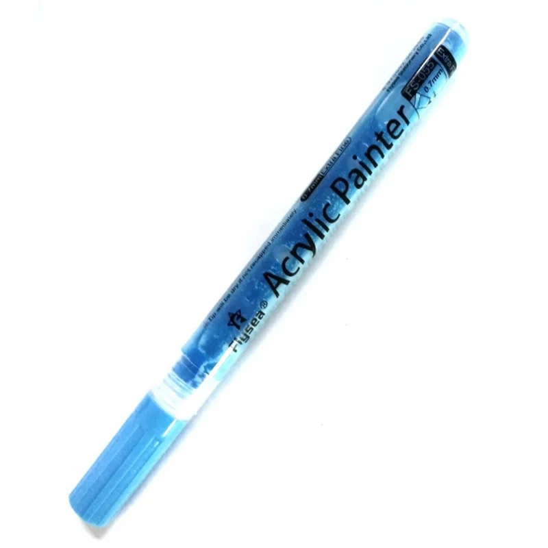 FLYSEA FS-05 0.7mm Waterproof Acrylic Marker Pen for Drawing, Coloring - Bright Blue