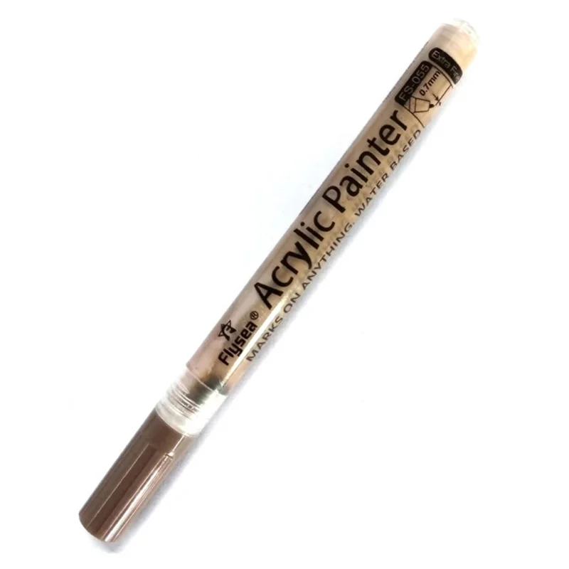 FLYSEA FS-05 0.7mm Waterproof Acrylic Marker Pen for Drawing, Coloring - Coffee