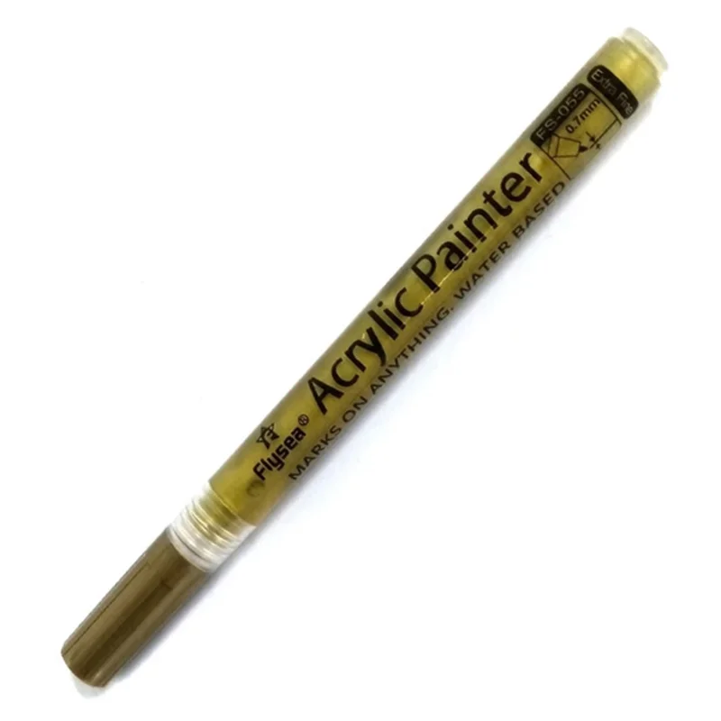 FLYSEA FS-05 0.7mm Waterproof Acrylic Marker Pen for Drawing, Coloring - Gold