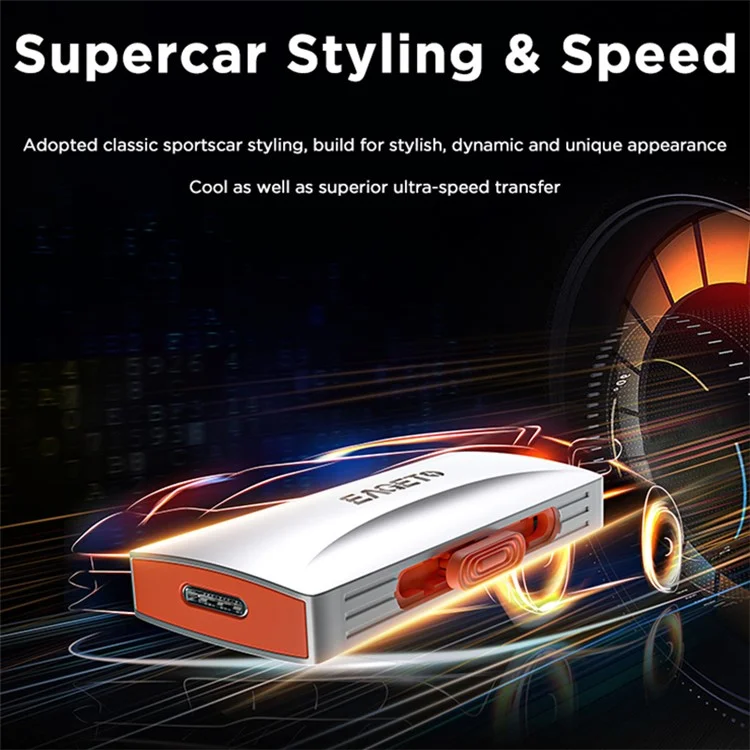 EAGET SU33 256GB 2-en-1 USB3.2 Gen2 / Type-C U-Disk 550Mb / s Zinc Alloy Flash Disk