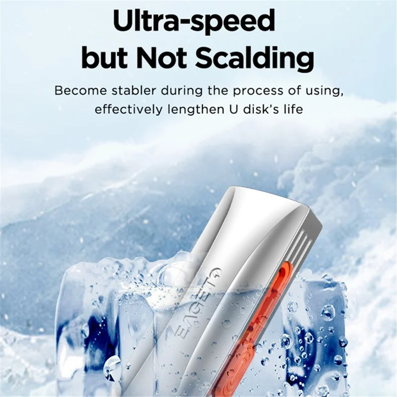EAGET SU33 256GB 2-en-1 USB3.2 Gen2 / Type-C U-Disk 550Mb / s Zinc Alloy Flash Disk