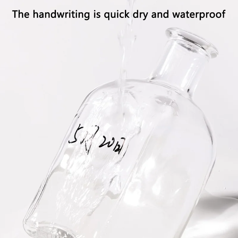 DELI 6824 12-Pack Dual-Tip Marker Pens 0.5mm / 1.2mm Tips Oil-Based Pens for Artistic Outlining, CD Marking - Blue