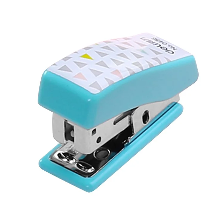 Deli 0456 Mini Stapler Juego de Máquina de Unión de Papel Portátil, Color Aleatorio