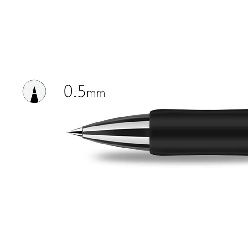 DELI S01 12Pcs Gel Pens Press Type Retractable Smooth Writing 0.5mm Gel Pen - Dark Blue