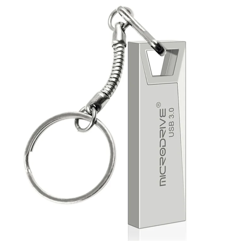 MICRODRIVE 64GB Metal U-disk Computer Laptop USB 3.0 Flash Drive - Silver