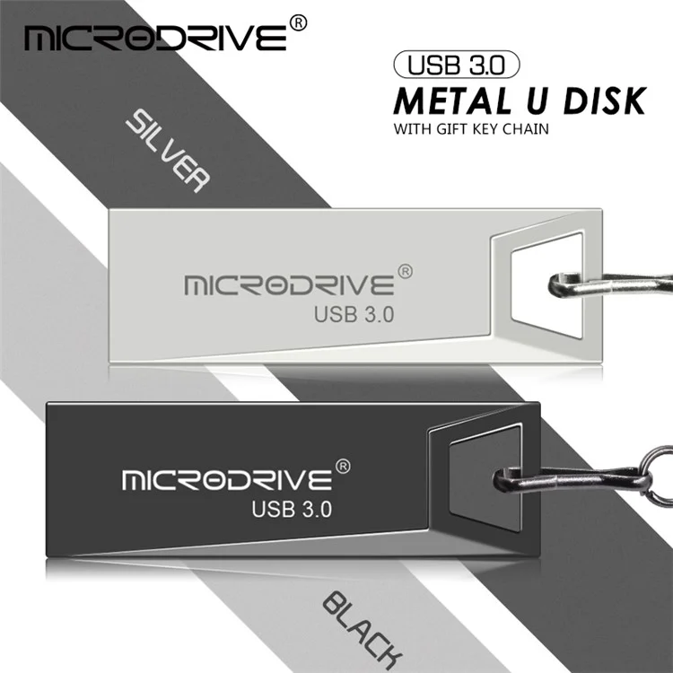 MICRODRIVE 32GB Metal U-disk High Speed Computer Laptop USB 3.0 Flash Drive - Black