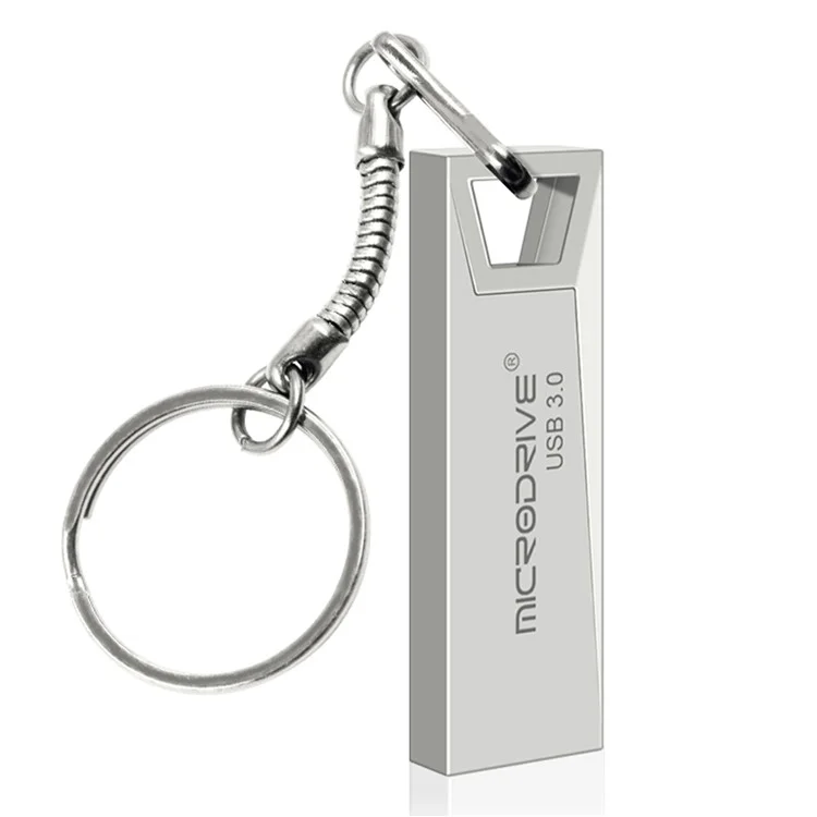 MICRODRIVE Portable 128 Go Clé USB 3.0 en métal pour ordinateur portable - Argent