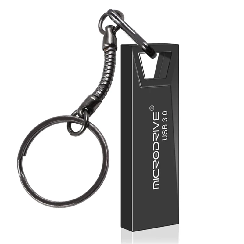 MICRODRIVE Portable 128GB Metal U-disk Laptop Computer USB 3.0 Flash Drive - Black