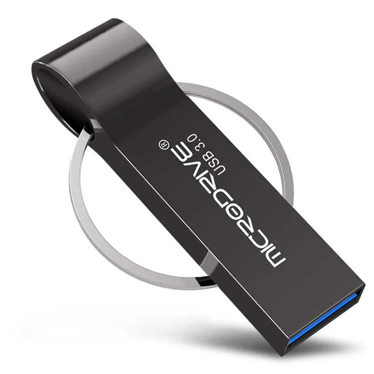 MICRODRIVE 128GB High Speed Data Transfer USB 3.0 Thumb Drive Memory Stick - Black
