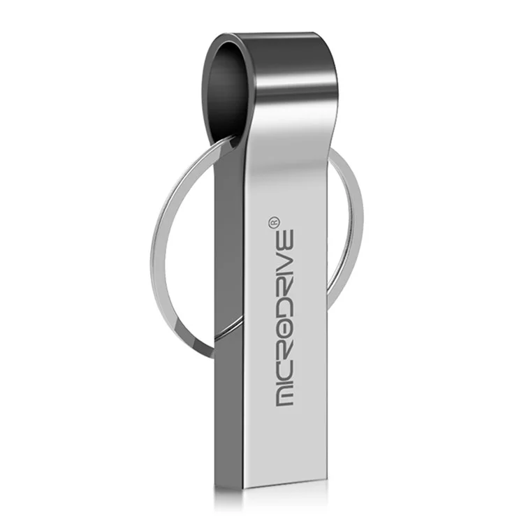 Microdrive 4GB Portable Metal Memory Memory Cleam Cleam Кольцо USB 2.0 Флэш -накопитель USB 2.0 - Серебро