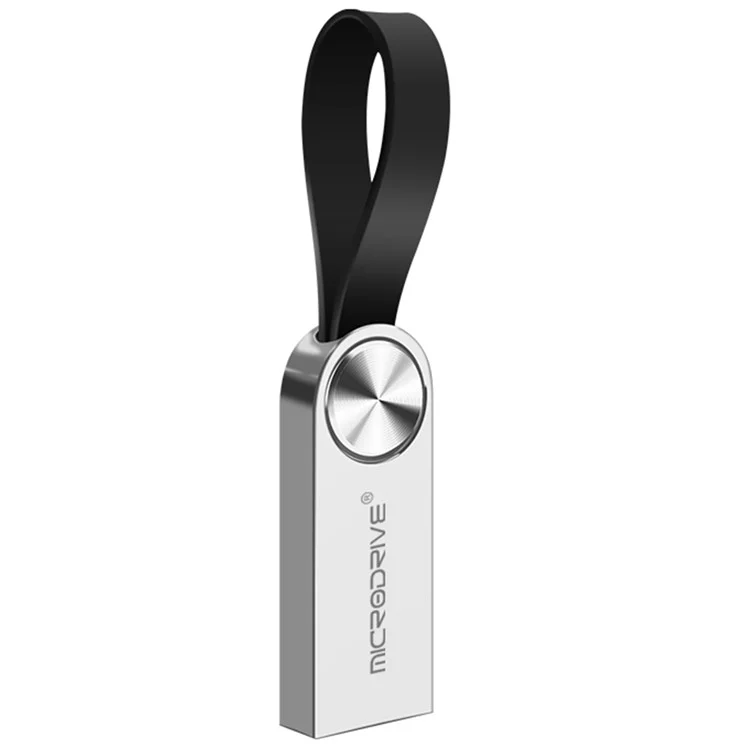MICRODRIVE 4GB Clé USB Métal Rond Décoré Veineux CD USB 2.0 U-disk - Argent