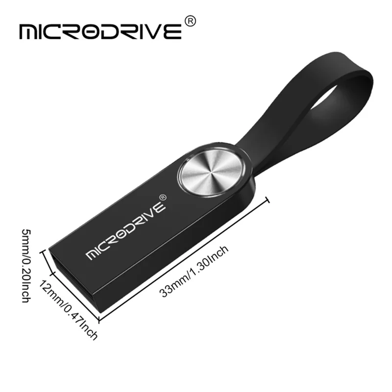 MICRODRIVE 64GB USB Flash Drive CD Veins Decor USB 2.0 Computer U-disk - Black+Red