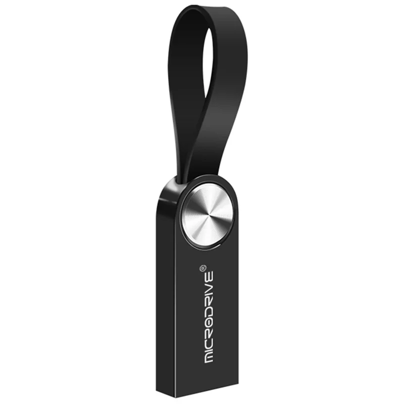 MICRODRIVE 64GB USB Flash Drive CD Veins Decor USB 2.0 Computer U-disk - Black